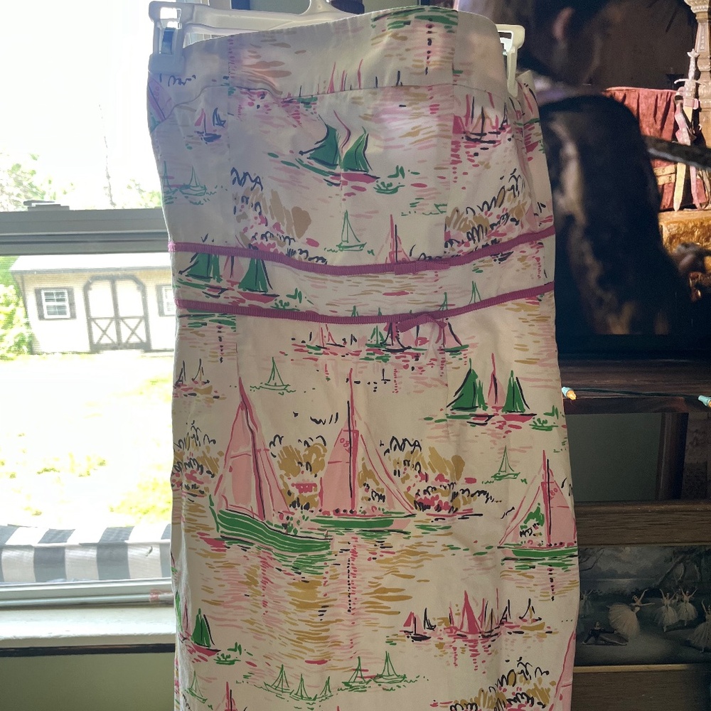 Vintage JCREW nautical ish midi dress!